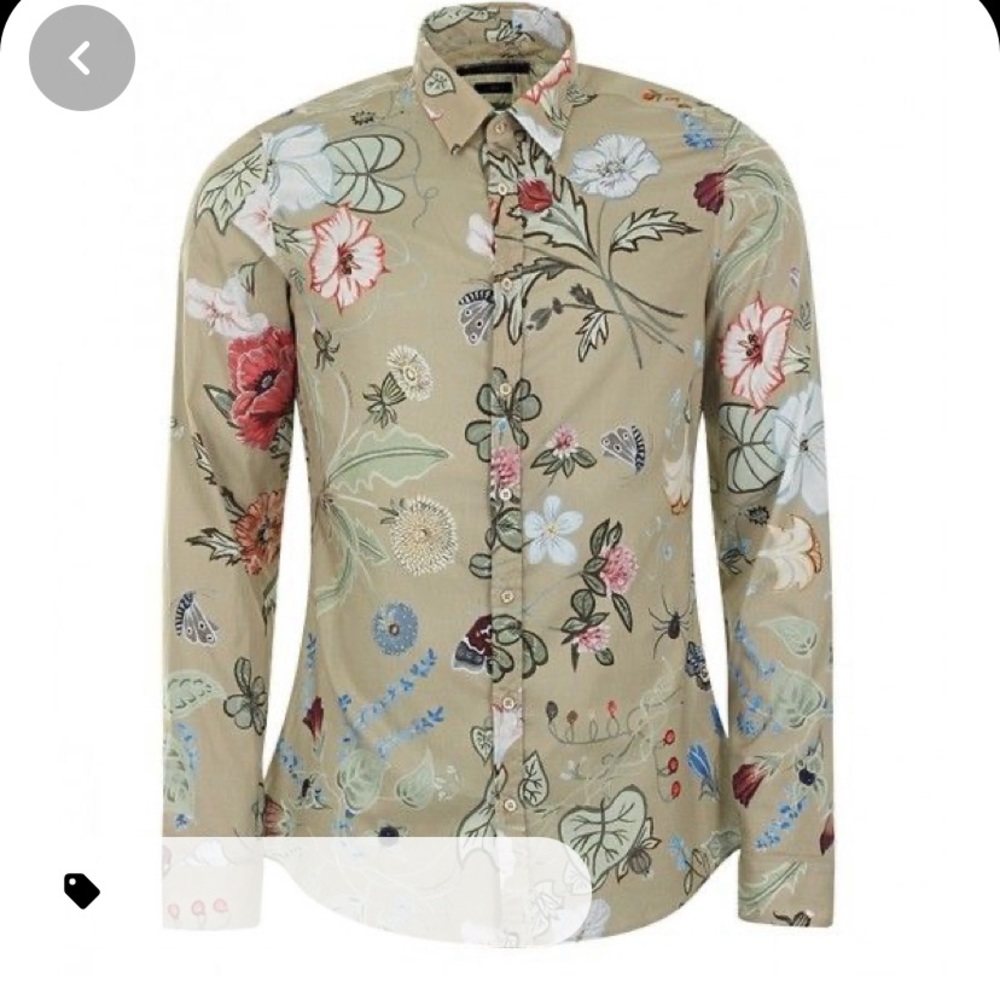 Gucci floral men’s unisex button down shirt
